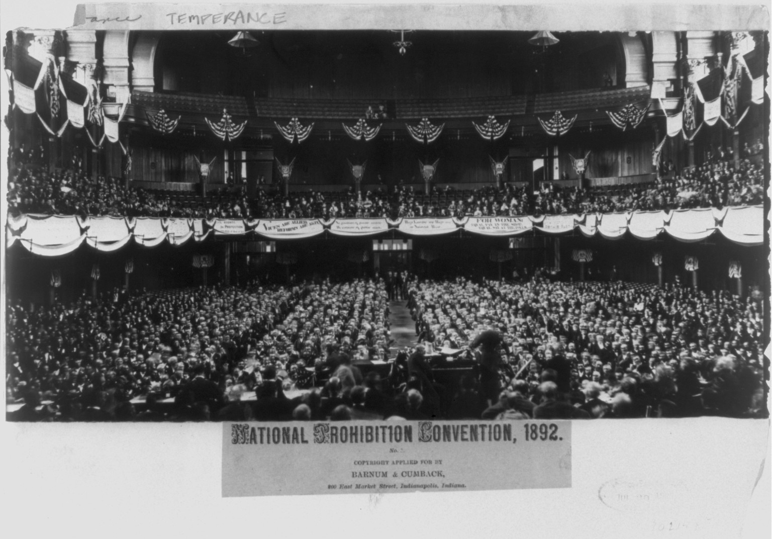 National Prohibition Convention, 1892, c1892. — historic photograph