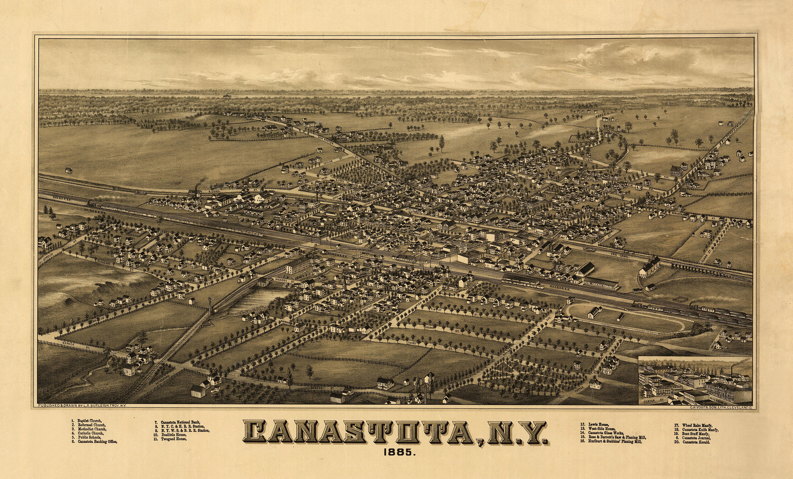 Canastota, New York, 1885, 1885 — antique map