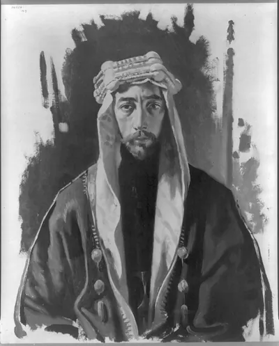 [Faisal I, King of Iraq, 1885-1933, head-and-shoulders portrait, facing front]