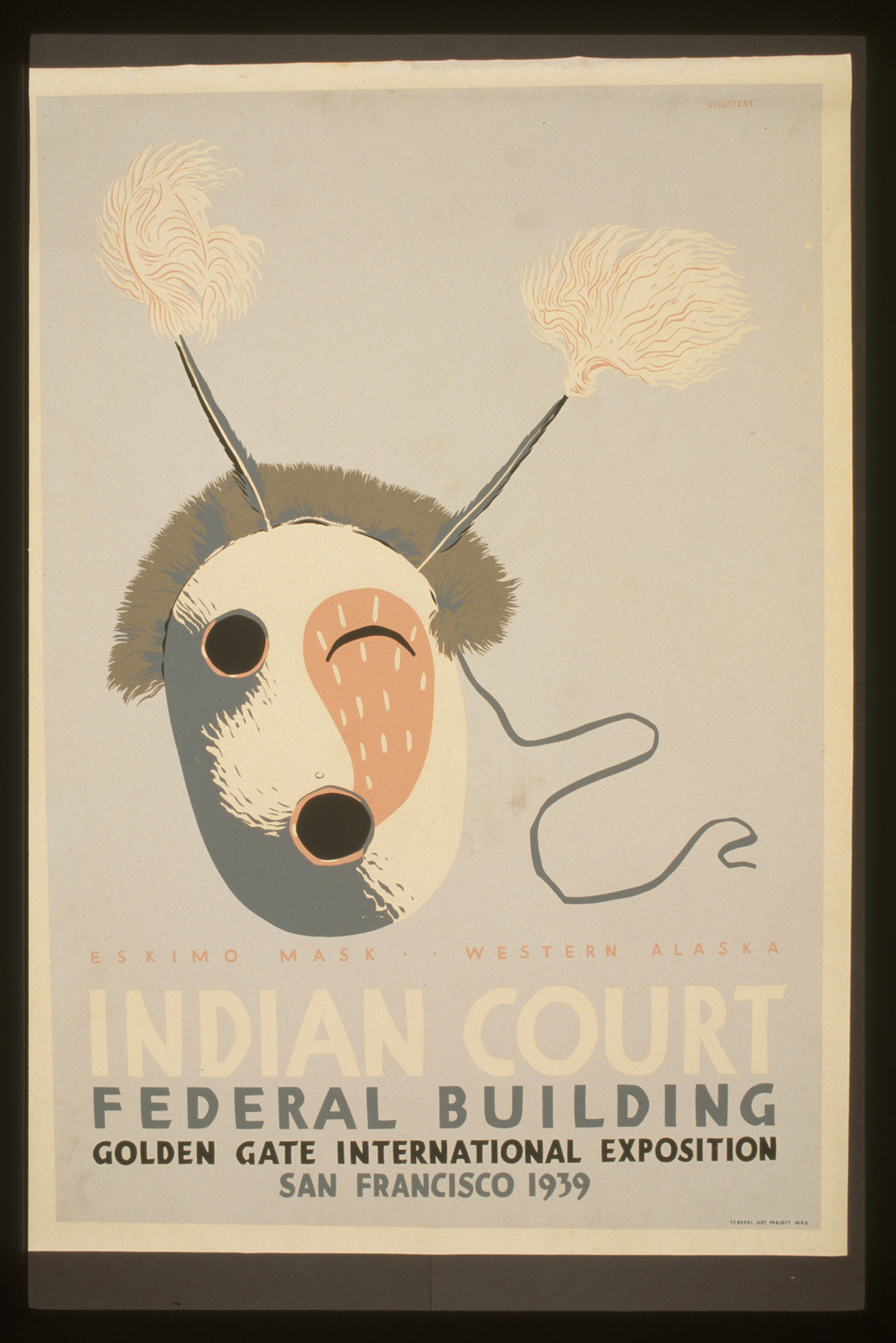 Indian court Federal Building Golden Gate International Exposition San Francisco 1939, 1939 — vintage poster