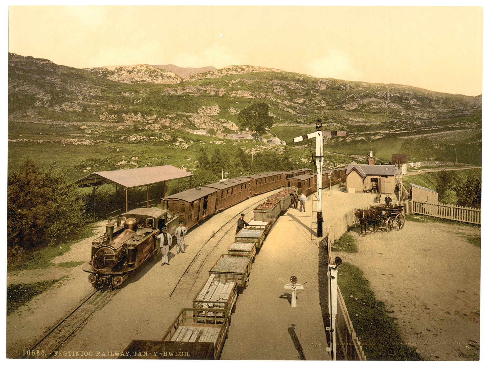Railway Tan-y-Bwlch Festiniog (i.e. Ffestiniog) Wales, [between ca. 1890 and ca. 1900]. — historic print