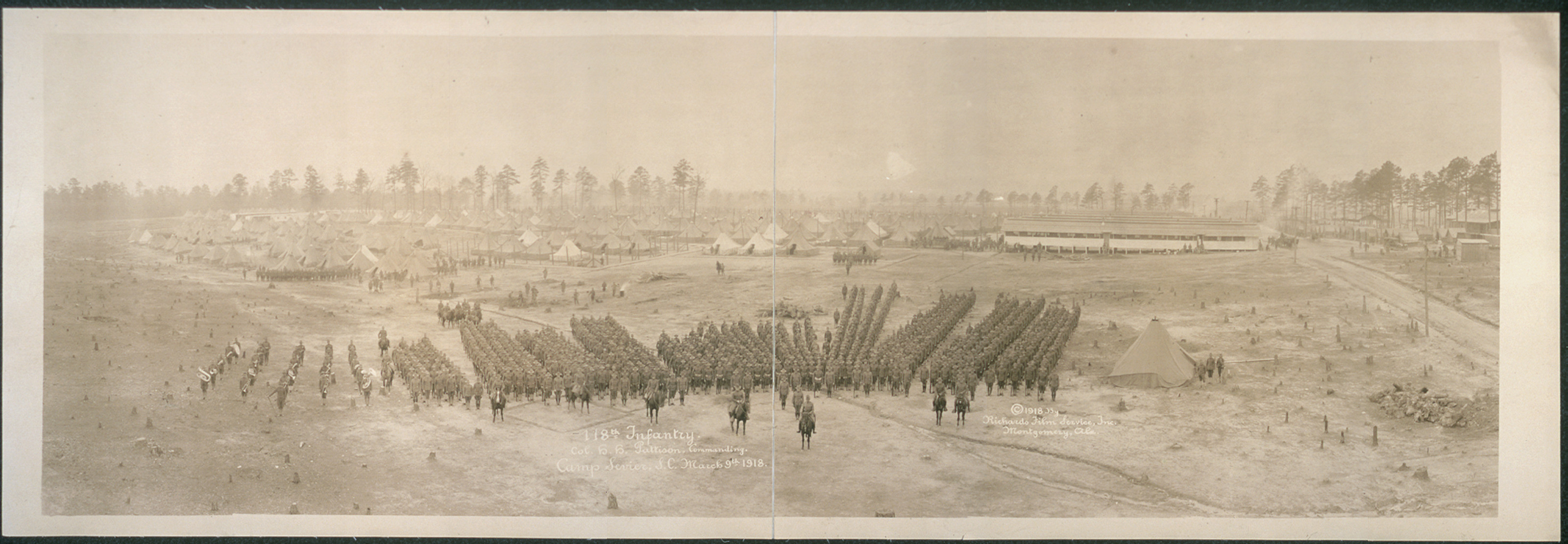 118th Infantry Camp Sevier, South Carolina, 1918, 1918 — historic image