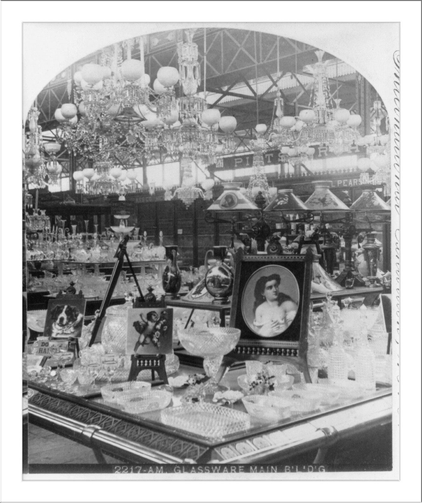 [Exhibit displays at Centennial Exhibition, Phila.: American Glassware #2217], c1876. — historic photograph
