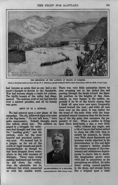The Fight for Santiago - The beginning of the landing of troops at Daiquiri [Cuba]