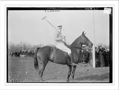 R.L. Agassiz on horse - polo