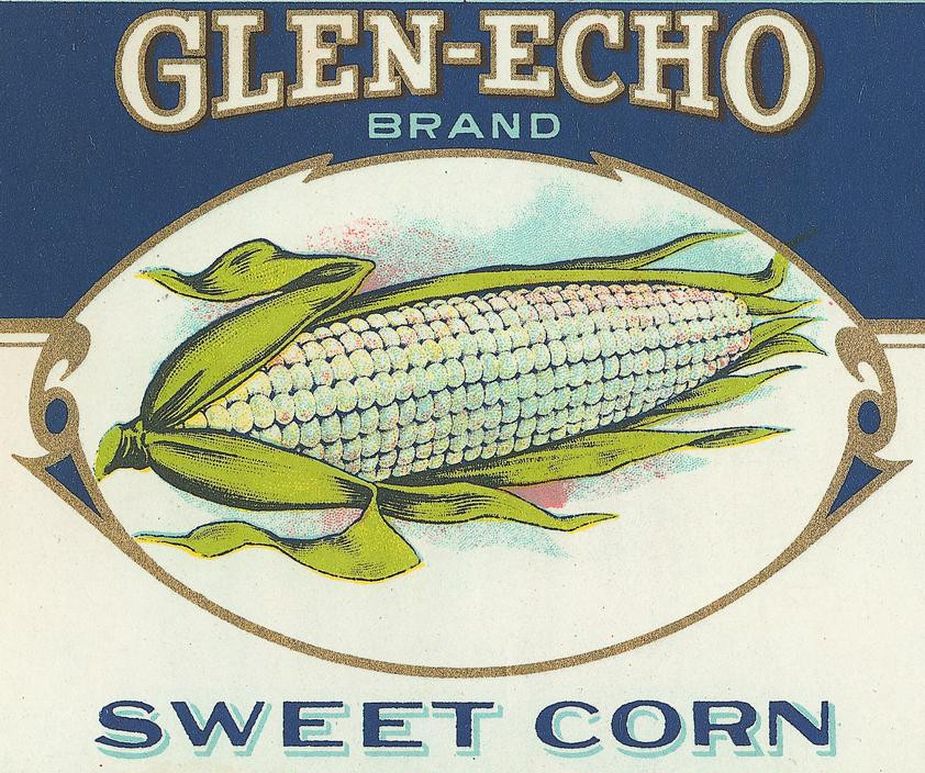 Glen-Echo Brand Sweet Corn crate label — historic image