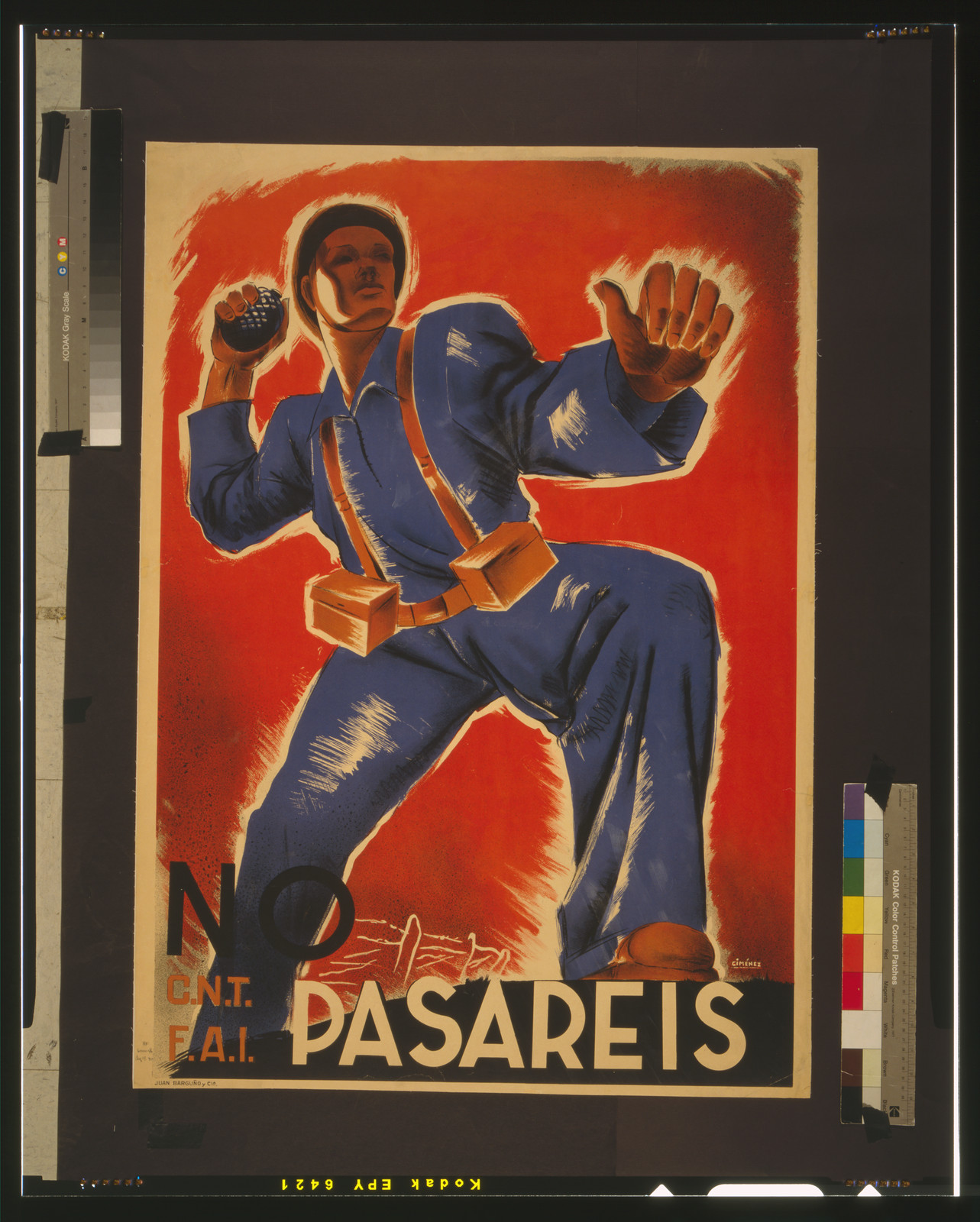 No pasareis - C.N.T./F.A.I., [Spain] : C.N.T.-F.A.I., [between 1936 and 1939] — vintage poster