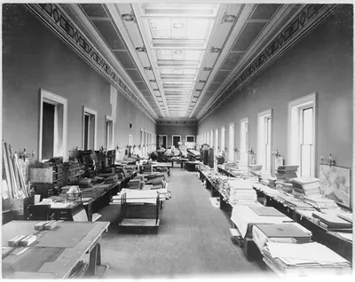 Library of Congress, Map Division, quarters, north curtain, second floor