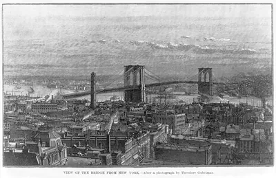View of the [Brooklyn] Bridge from New York