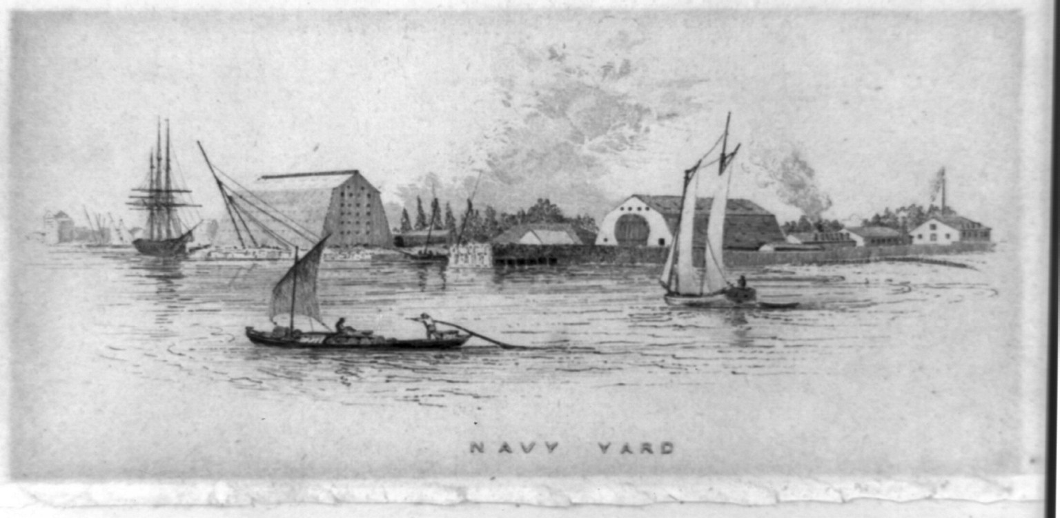 Navy Yard [Washington, D.C.] — antique engraving