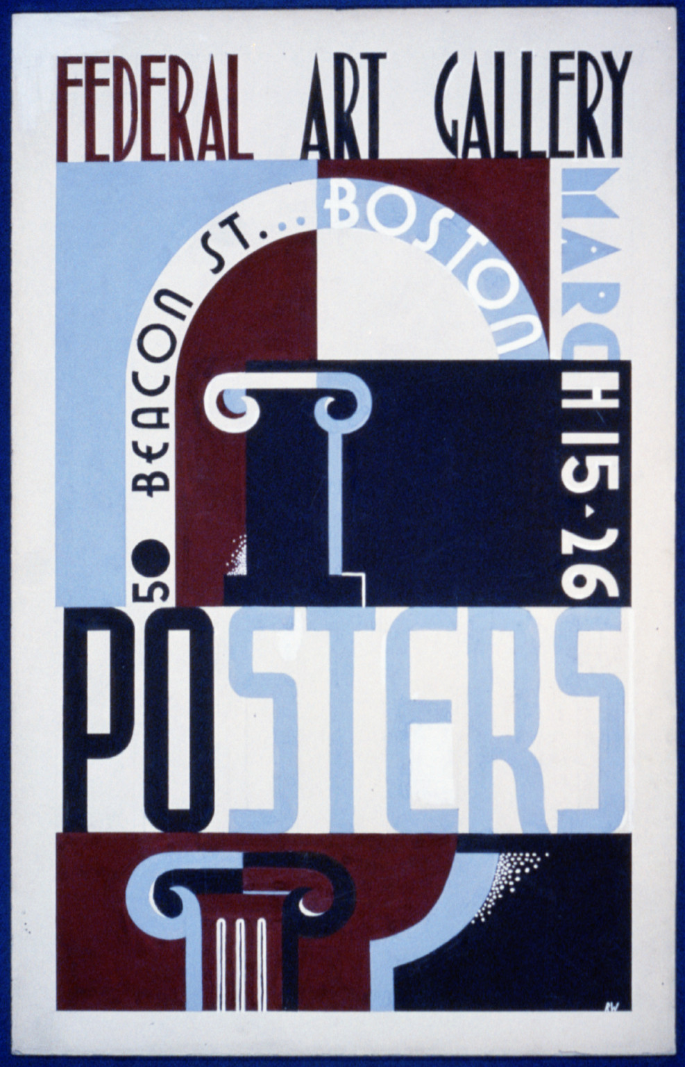 Posters Federal Art Gallery 50 Beacon St. Boston / RW., 1936 — vintage poster