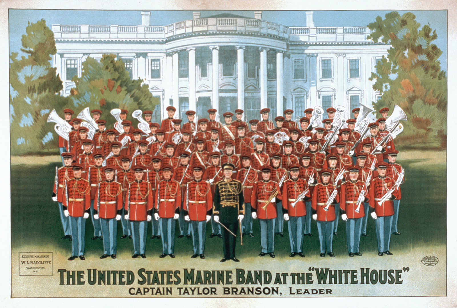 The United States Marine Band at the White House, 1928 — historic image