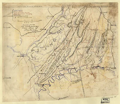 cws 00015 Map of northeastern Alabama and northwestern Georgia