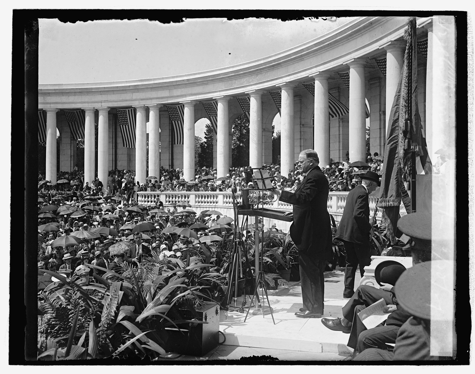Hoover at Arlington, 5/30/29, [19]29 May 30. — historic photograph