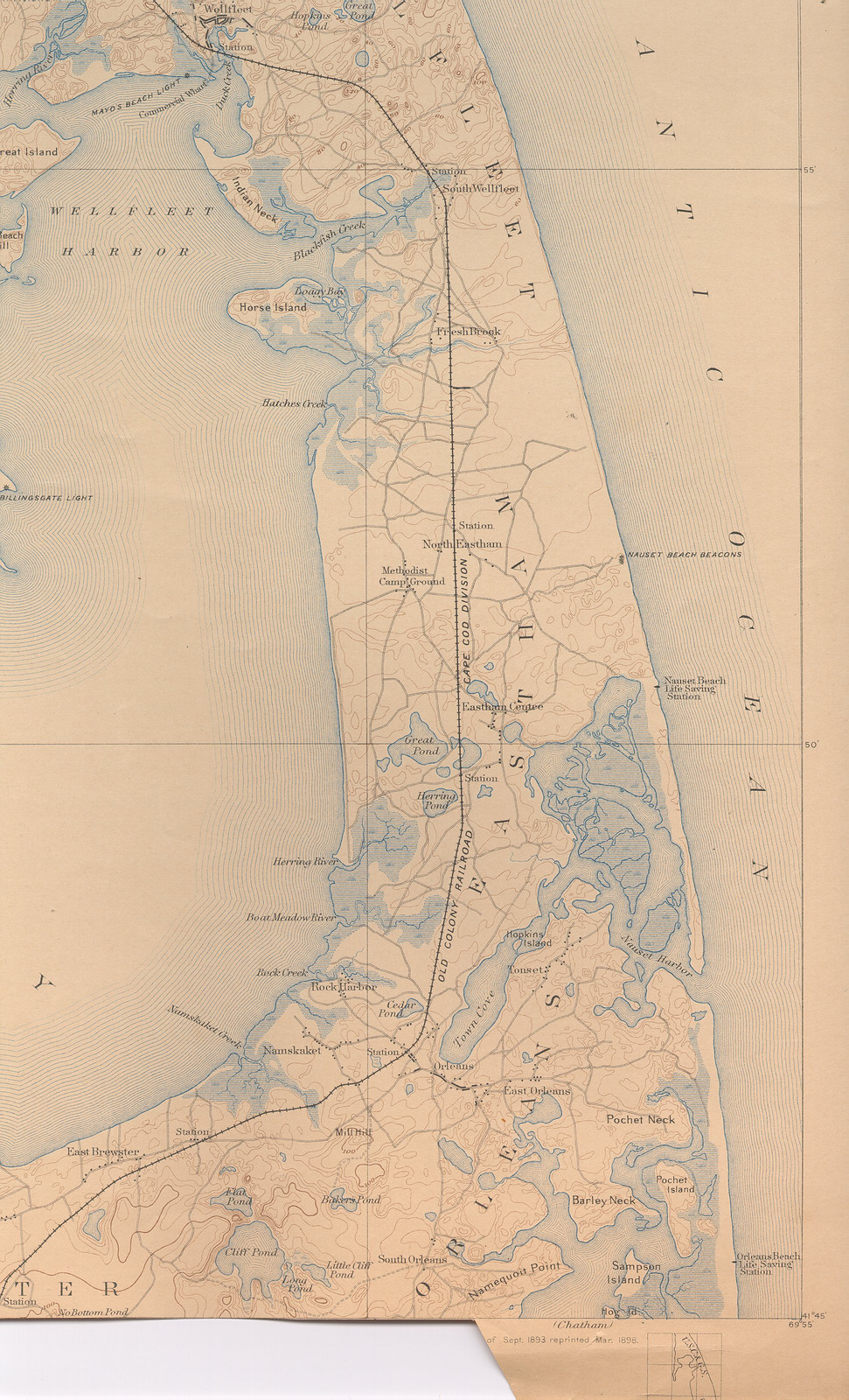 well 93 se, Massachusetts — antique map