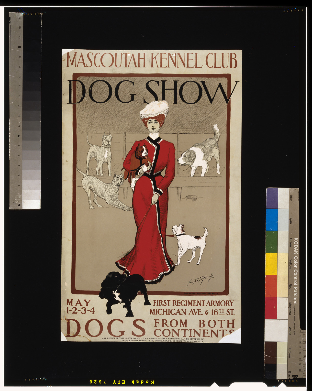 Mascoutah Kennel Club dog show. Dogs from both continents / Geo. Ford Morris 01., [S.l. : s.n., 19]01. — vintage poster