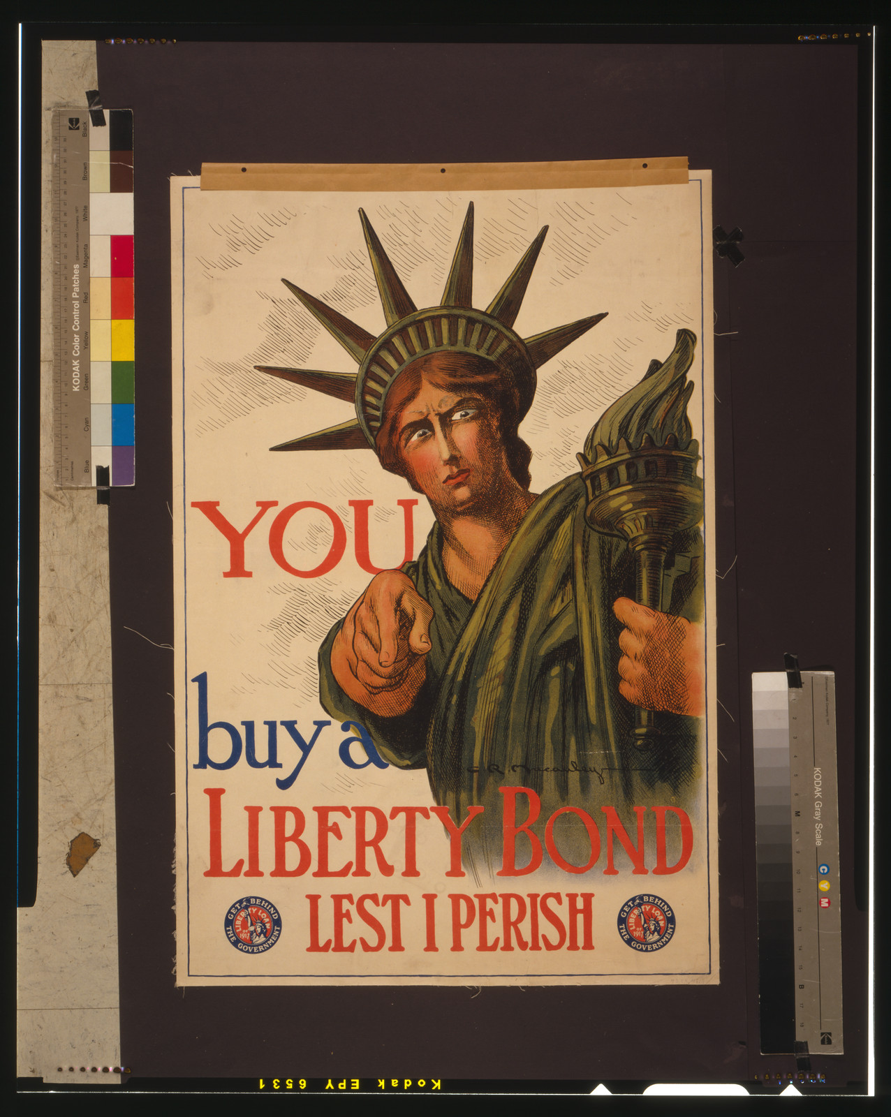 You--Buy a Liberty bond lest I perish / C.R. Macauley., [1917] — vintage poster