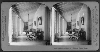 Typical corridor in a modern Cuban home