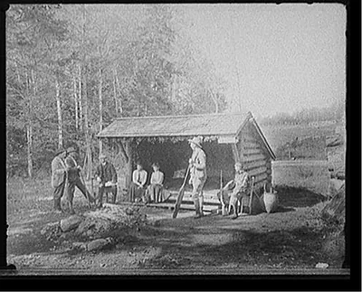 [An Open camp in the Adirondacks, New York]