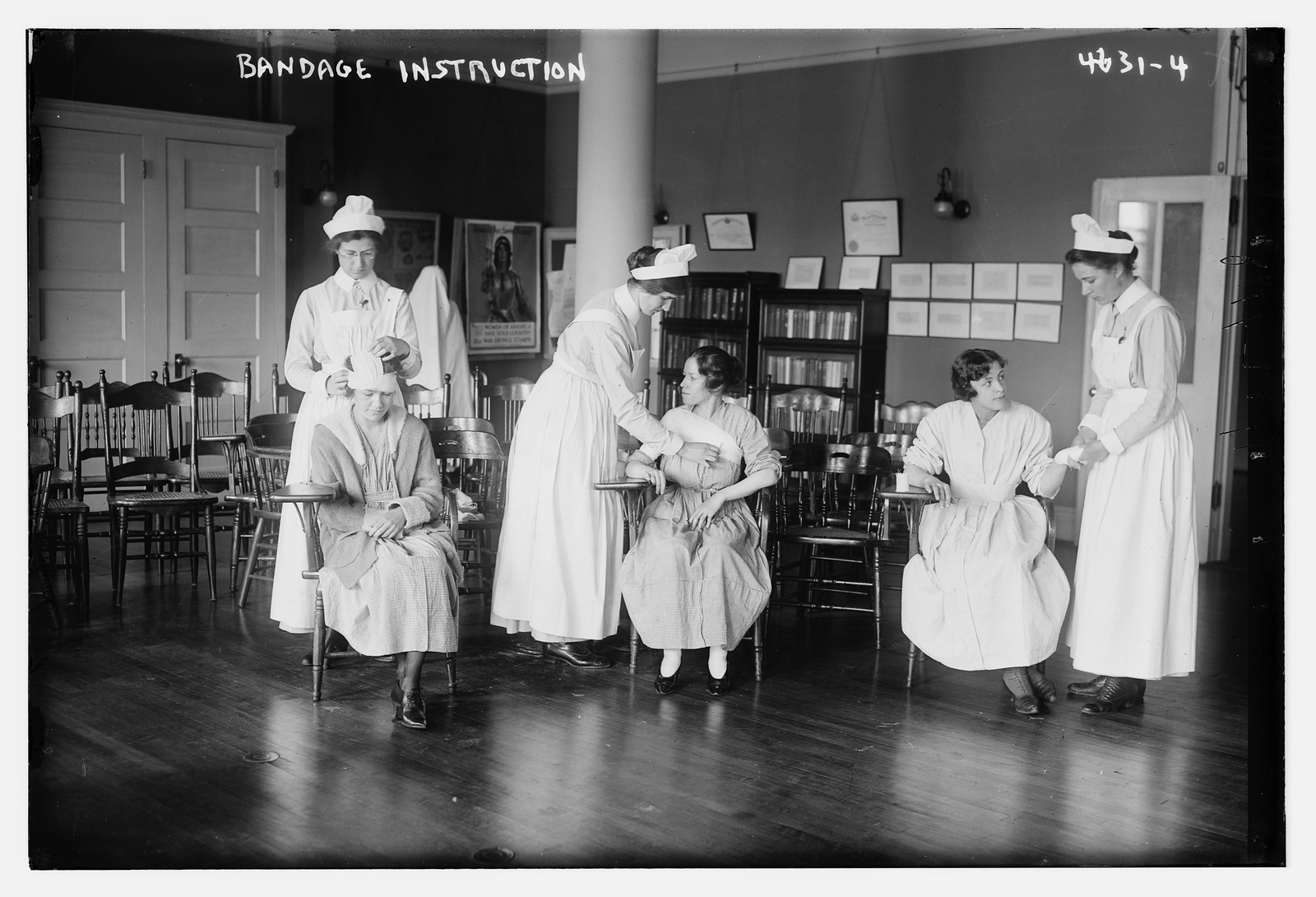 Bandage instruction, n/a — historic photograph