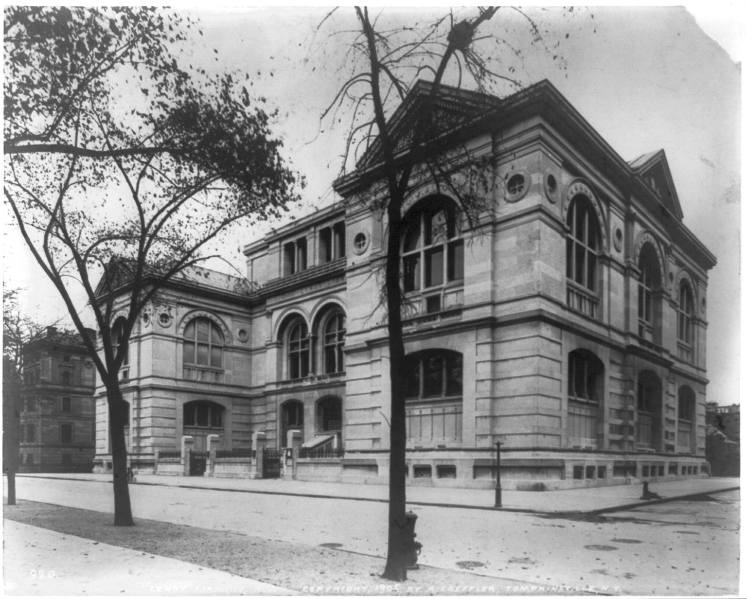 Lenox Library, New York City, c1905. — historic photograph