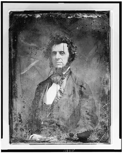 [George Wallace Jones, half-length portrait, three-quarters to left, eyes front, with beard]