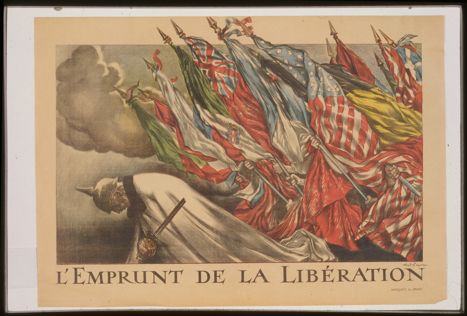 LEmprunt de la Libeacuteration, 1918 — vintage poster