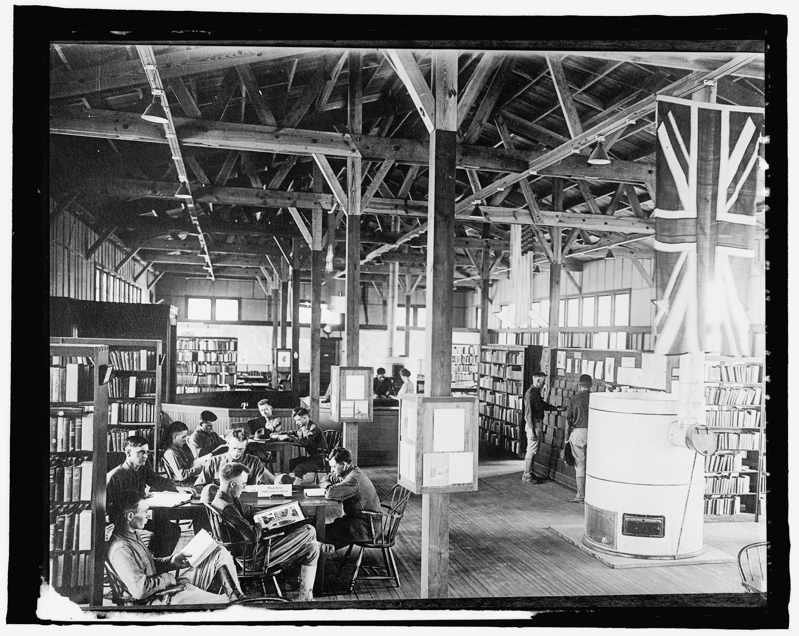 Library War Service, Camp Travis, Texas, [between 1910 and 1920] — historic photograph