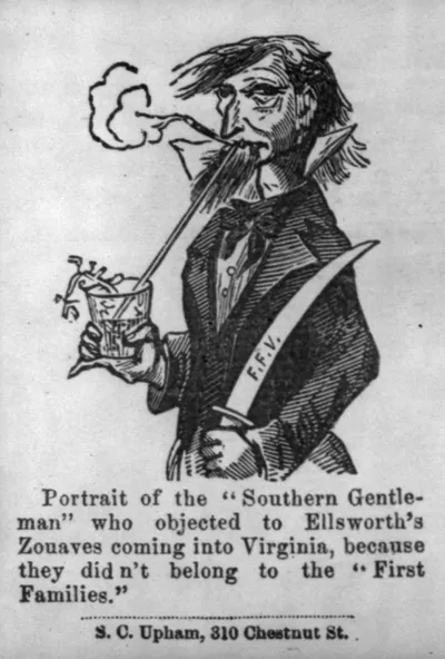 [Illustrated Civil War Union Envelopes"]: [Caricature of "Southern Gentleman"]"