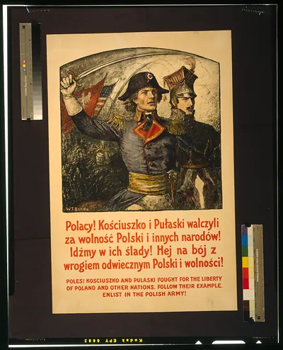 Poles! Kosciuszko and Pulaski fought for the liberty of Poland and other nations--Follow their example--Enlist in the Polish Army! / W. T. Benda.