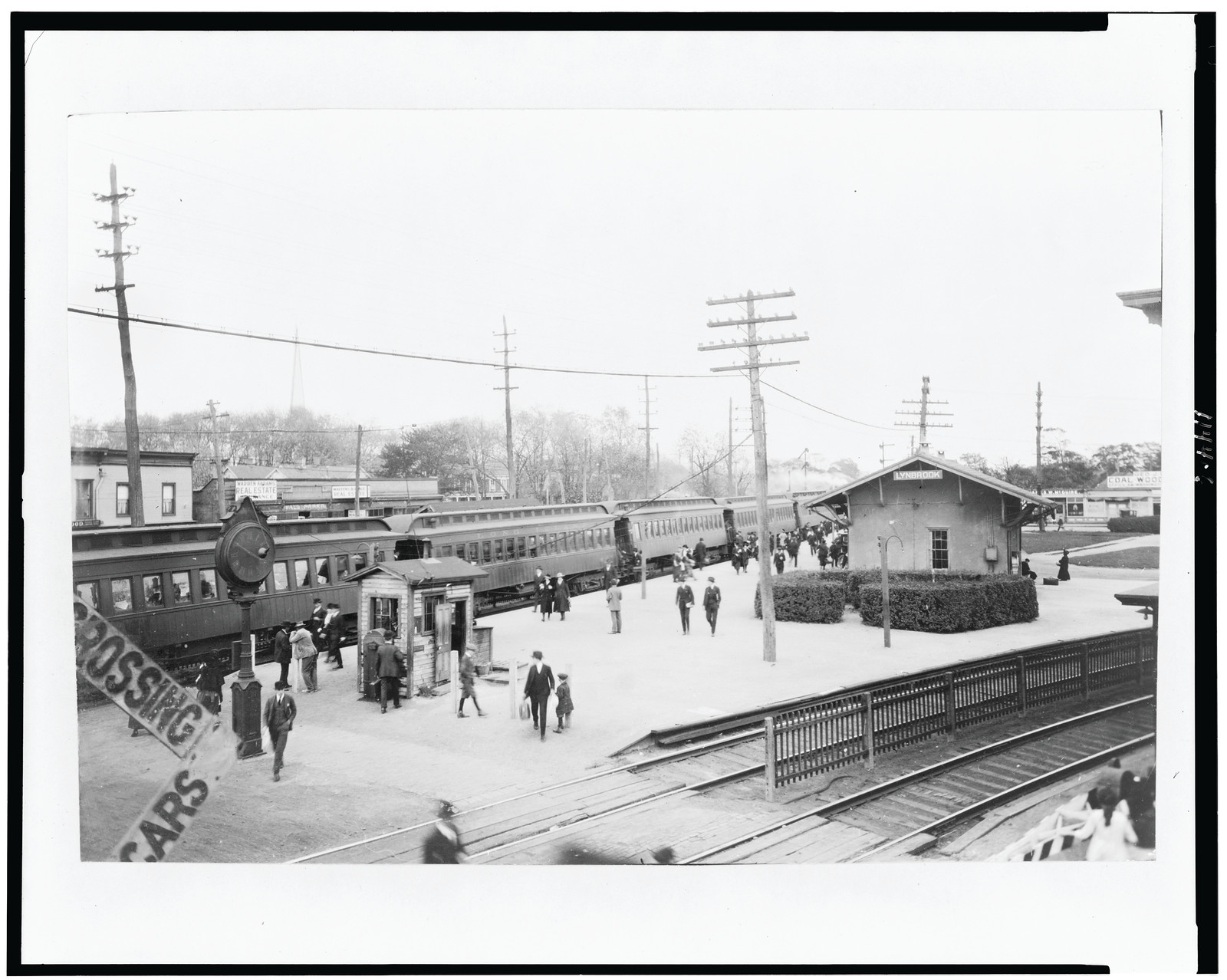 [Long Island Rail Road Station, Lynbrook, New York], [between 1910 and 1930] — historic photograph