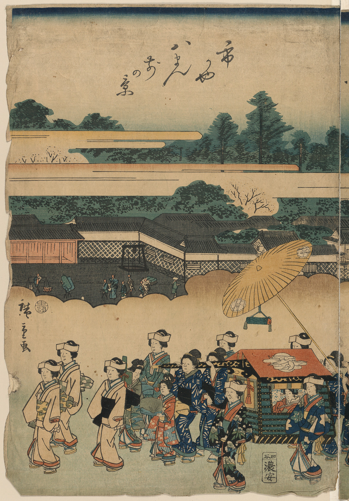 [Japanese Ukiyo-e print], 1750 — historic print