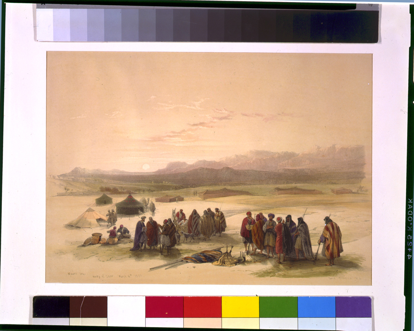 Mount Seir Wady el Ghor March 4th 1839 / David Roberts, R.A., [published between 1844 and 1845] — antique lithograph