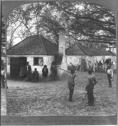 Cabins where slaves were raised for market--The famous Hermitage Savannah Georgia