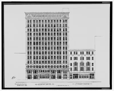 [B.F. Keith's Theatre, B.F. Keith Building, and Strand Theatre, Walnut St. opposite post office, Cincinnati, Ohio] / AFD 1925.