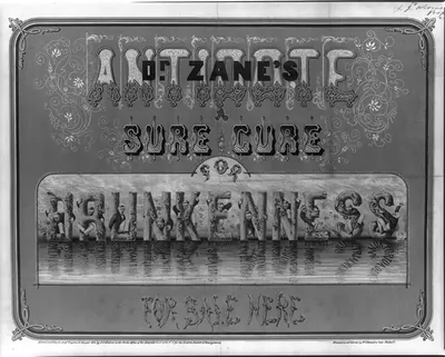 Dr. Zane's antidote - a sure cure for drunkeness - for sale here