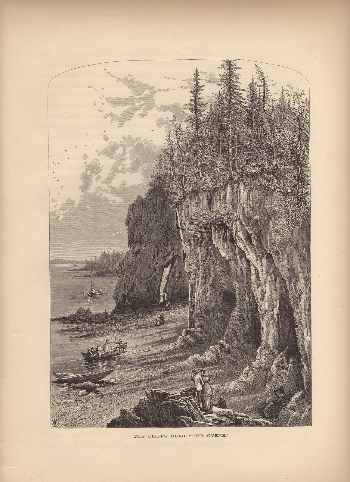 The Cliffs Near The Ovens — historic image