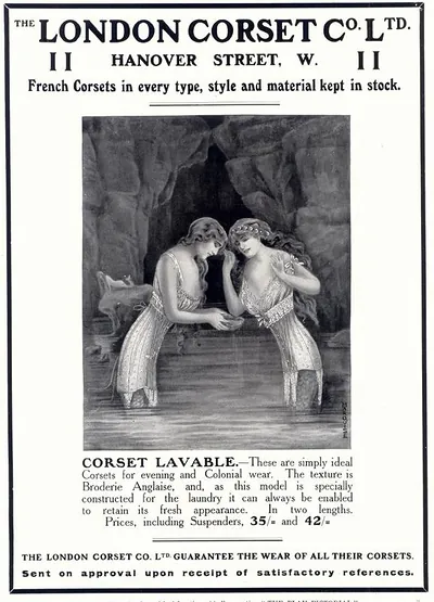 London Corset Co. advertisement for Corset Lavable
