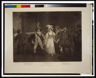 Shakspeare--Taming of the shrew, Act III, Scene II / painted by Francis Wheatly, R.A. ; engraved by I.P. Simon.