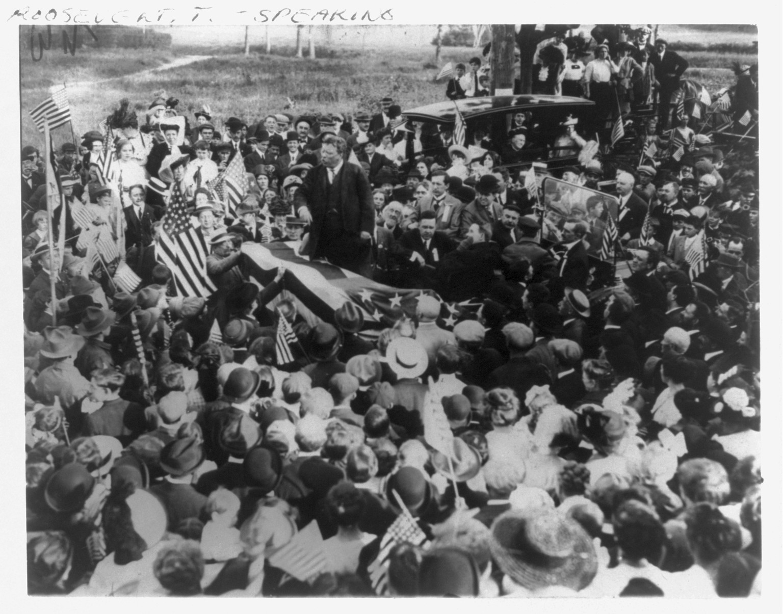Col. [Theodore] Roosevelt on his tour thru New Jersey before the convention, c1913? or 1912 Sept. 3. — historic photograph