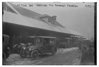 Oyster Bay -- arriving for Roosevelt funeral