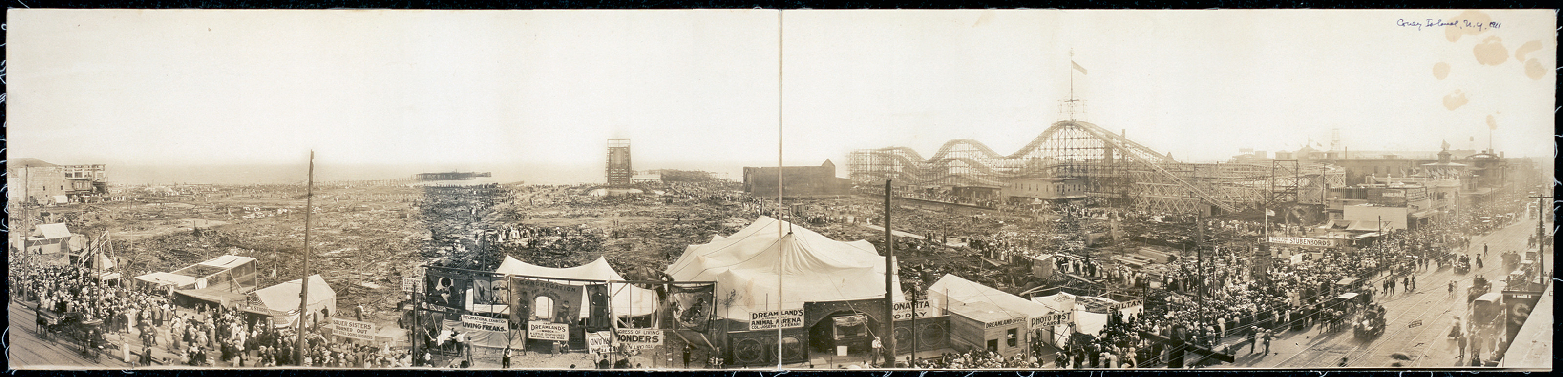 Dreamland destruction Coney Island, New York, 1911, 1911 — historic image