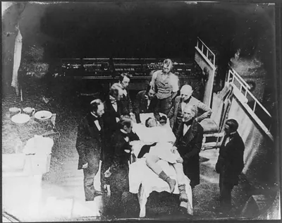 Operating room of the Massachusetts General Hospital, Boston