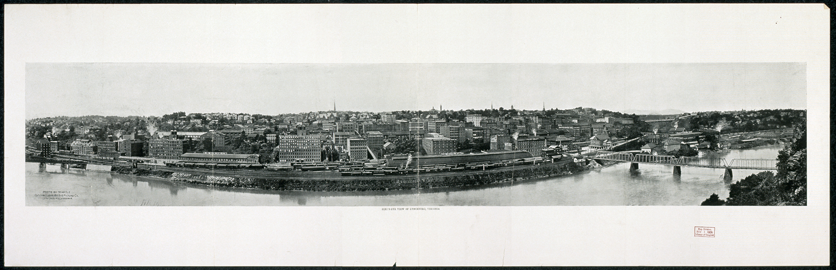Birds eye view of Lynchburg, Virginia, 1908, 1908 — historic image