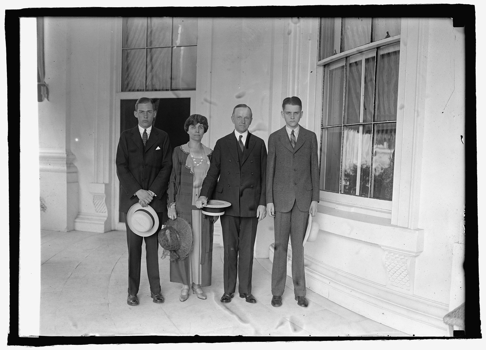 Coolidge & family, [6/30/24], [1924 June 30] — historic photograph