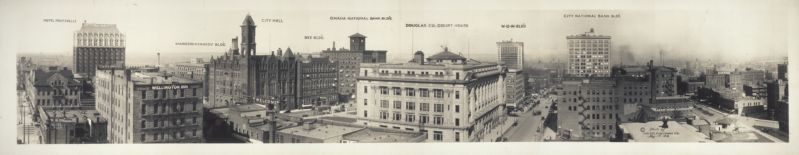 Panoramic view of Omaha, Nebraska, 1916, 1916 — historic image