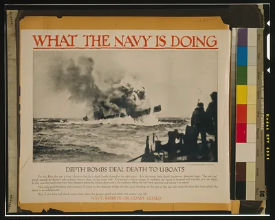 Depth bombs deal death to U-boats / Press of Navy Recruiting Bureau, New York.