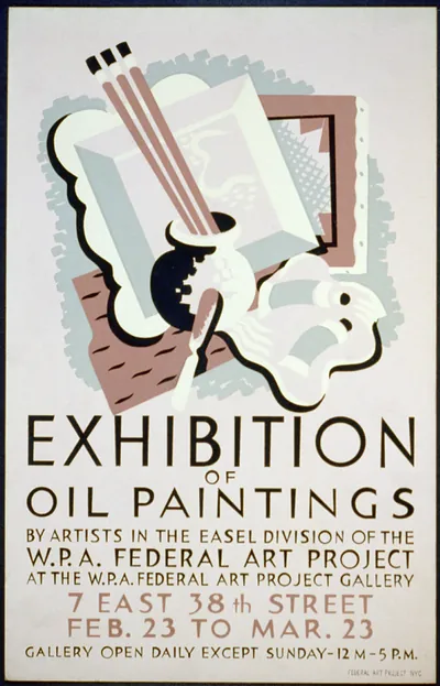 Exhibition of oil paintings by artists in the easel division of the W.P.A. Federal Ar