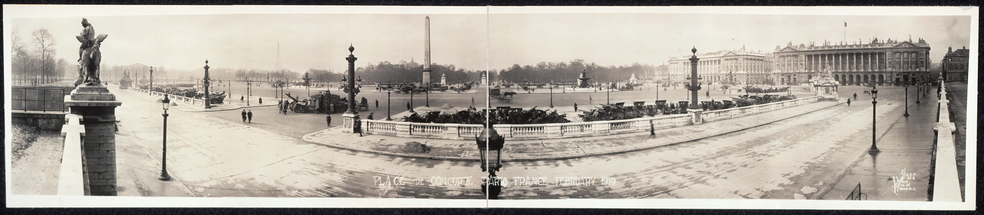 Place de Concorde, Paris, February, France, 1919, 1919 — historic image