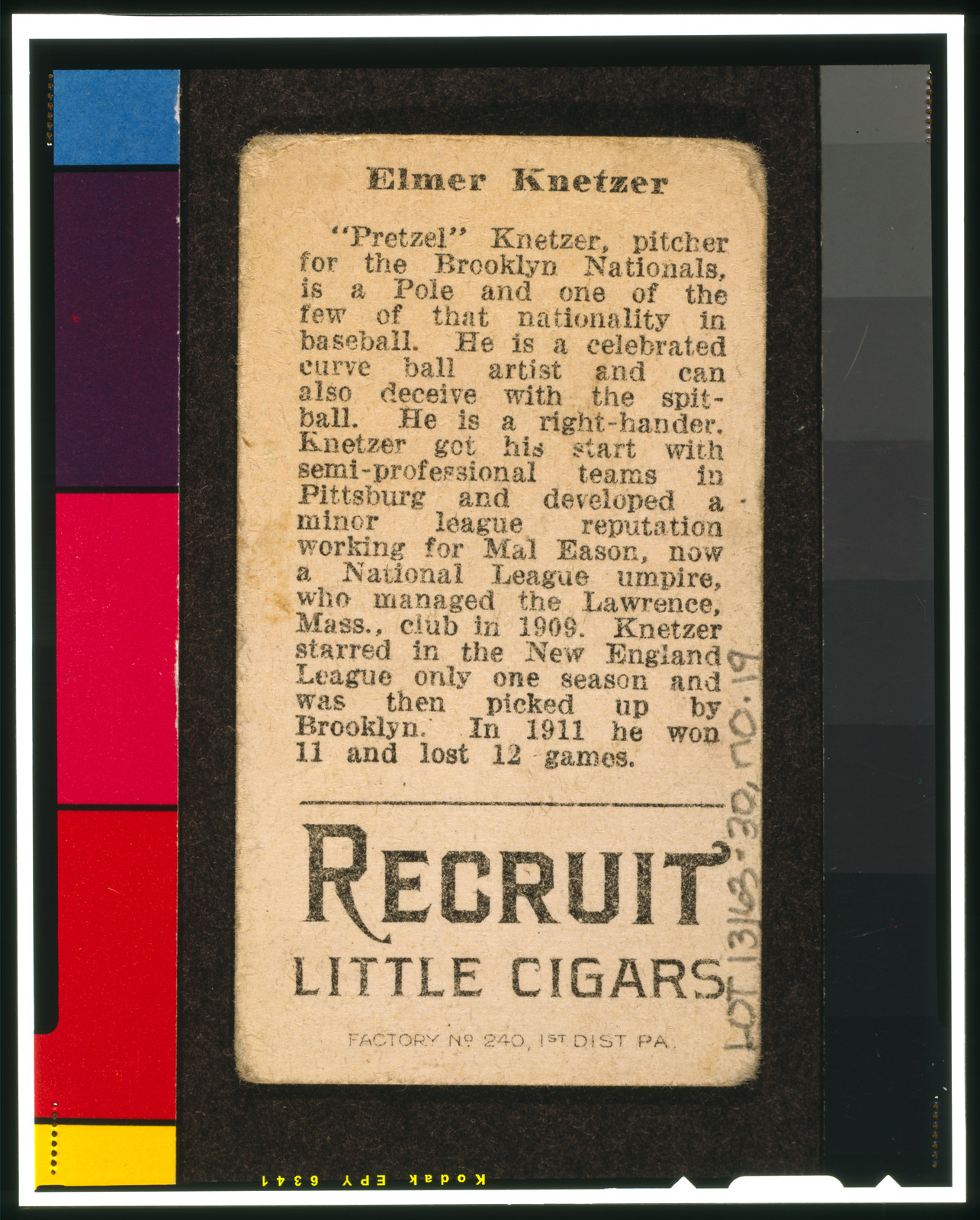 Brown Backgrounds (T207), 1912 — historic print